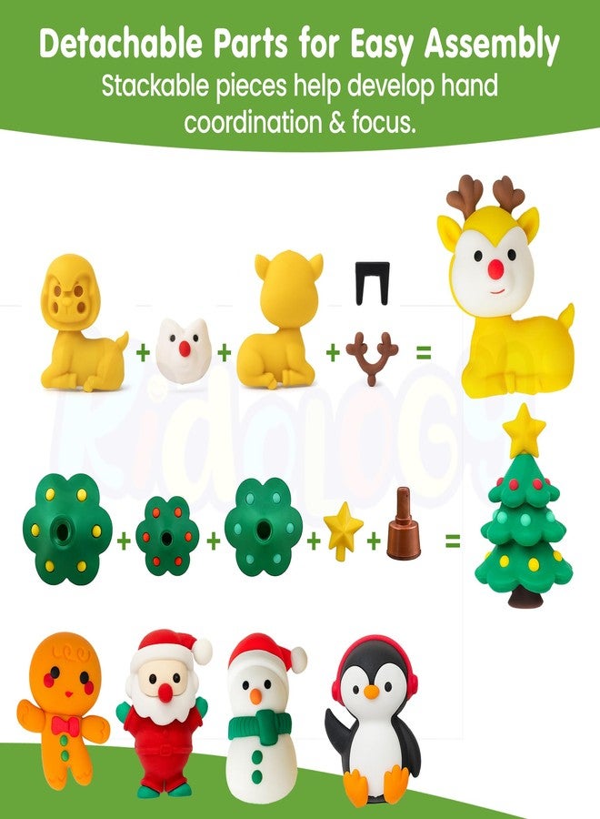 Kidology 6 Pcs. Christmas Stationery Gift Set for Kids - Holiday Pens, Pencils, Slap Band, Erasers, Santa Diary & Gift Wrap | Random Festive Colors & Designs - Image 5